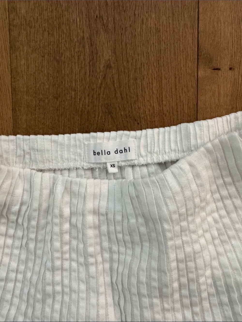Bella Dahl White Pintuck Ruffle Mini Skirt - Picture 3 of 5